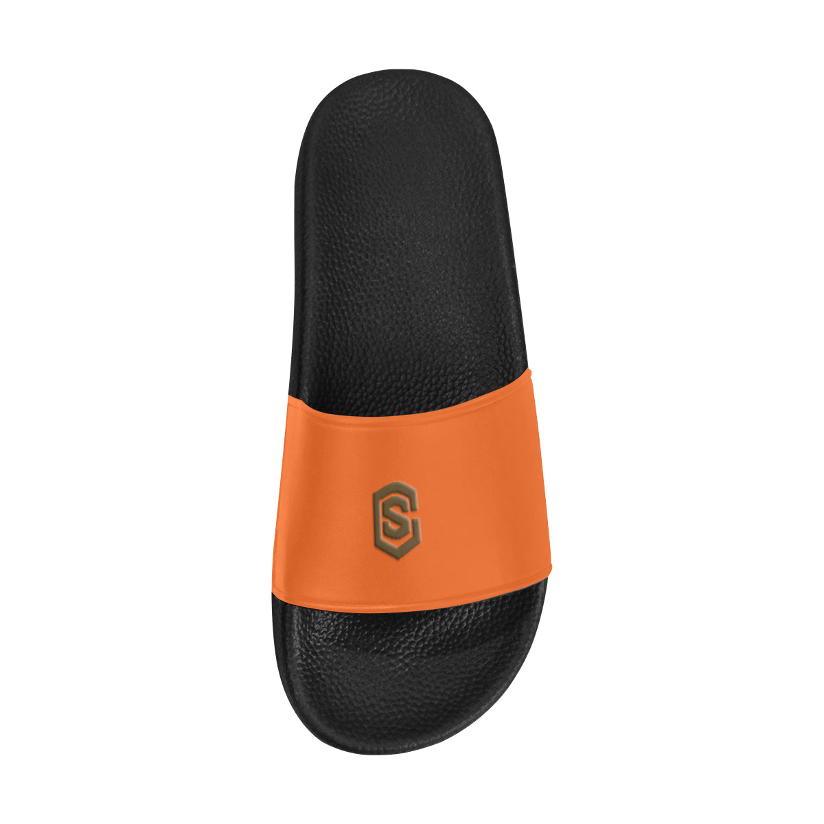 brown logo Men's Slide Sandals (Model 057)