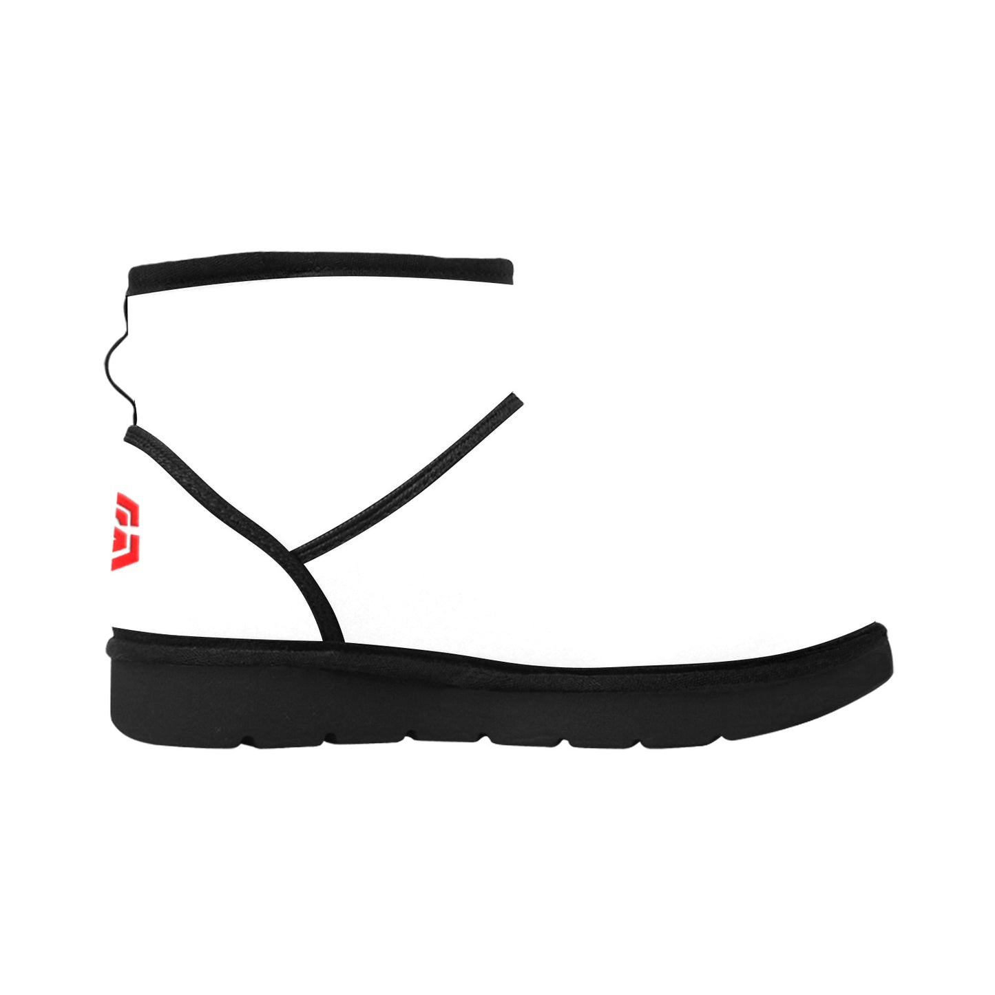 ORANGE Low Top Men's Snow Boots WITH RED LOGO Low Top Men's Snow Boots (Model 049)