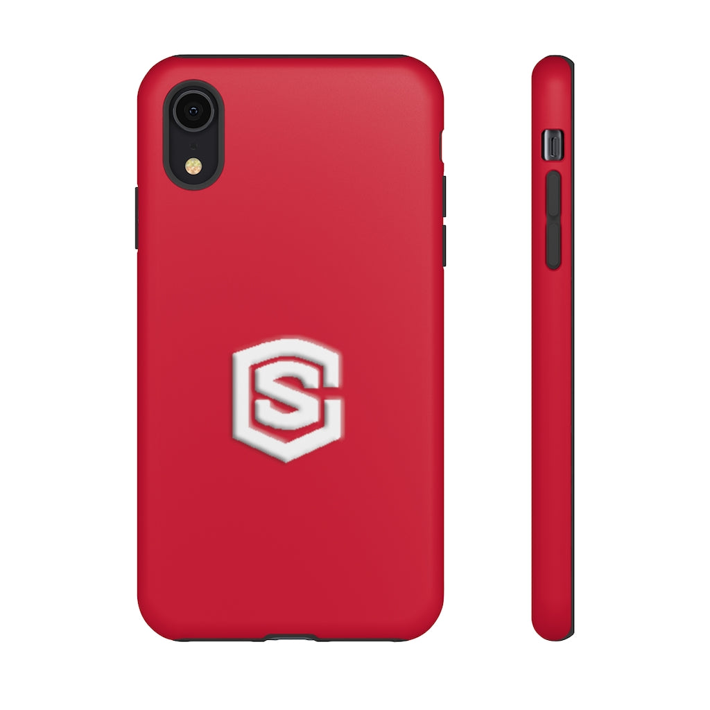Red Tough Cases White Logo