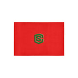 Red Doormat 24" x 16" (Sponge Material) with Green Logo Doormat 24" x 16" (Sponge Material)