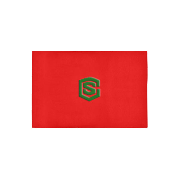 Red Doormat 24" x 16" (Sponge Material) with Green Logo Doormat 24" x 16" (Sponge Material)