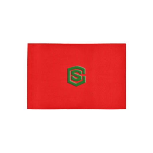 Red Doormat 24" x 16" (Sponge Material) with Green Logo Doormat 24" x 16" (Sponge Material)