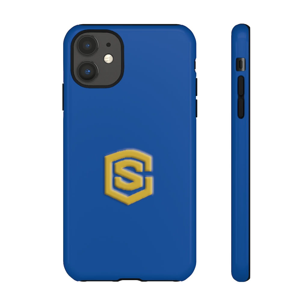 Blue Tough Cases Gold Logo