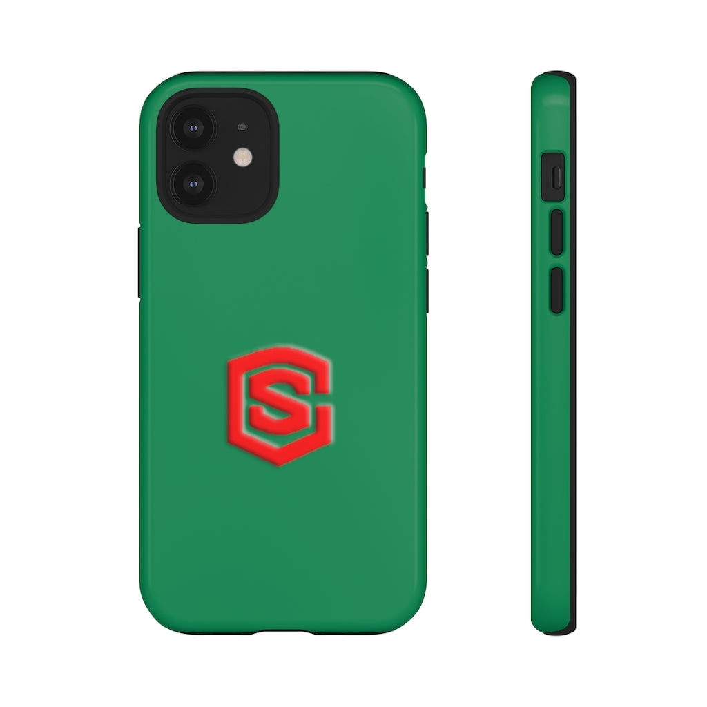 Green Tough Cases Red Logo