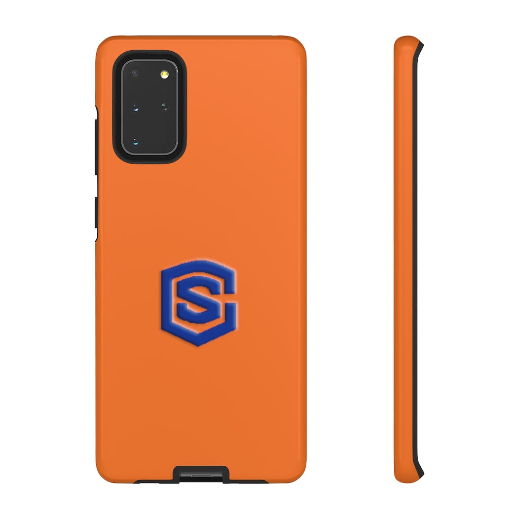 Orange Tough Cases Blue Logo
