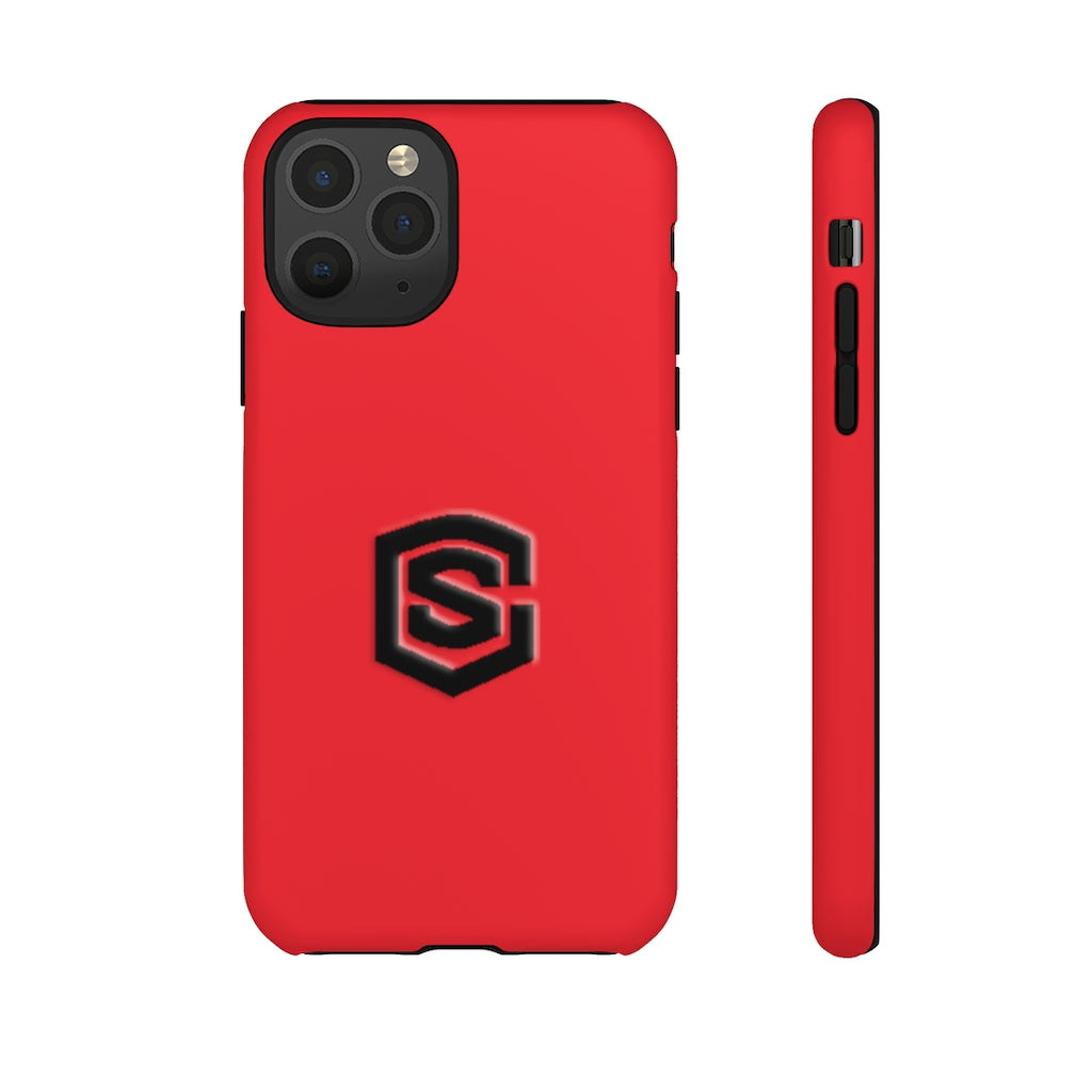 Red Tough Cases Black Logo