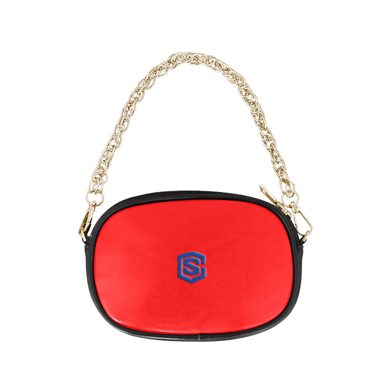 RED CHAIN PURSE blue logo Chain Purse (Model 1626)