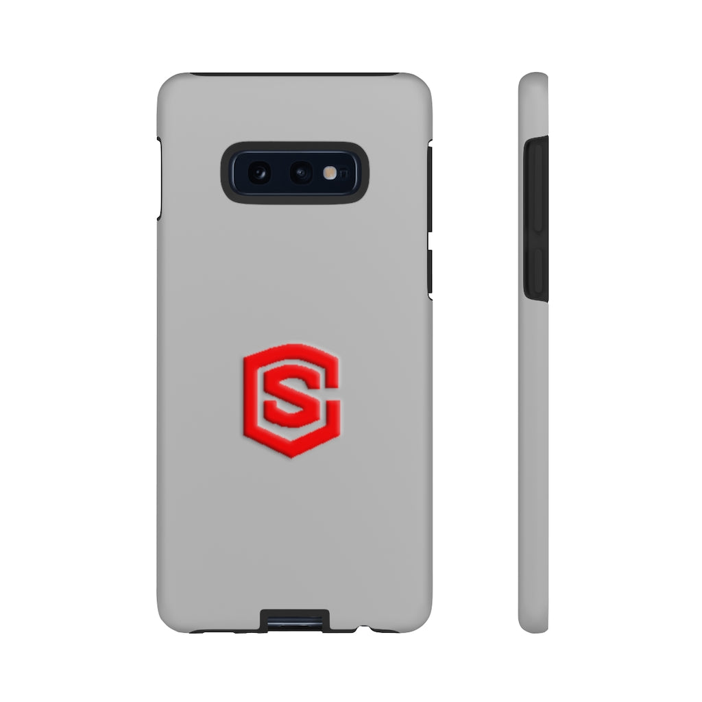 Silver Tough Cases Red Logo