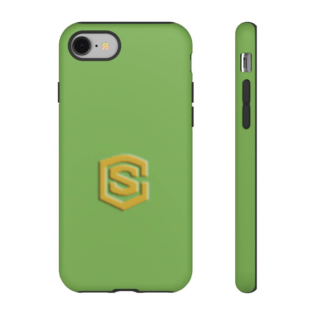 Light Green Tough Cases Gold Logo