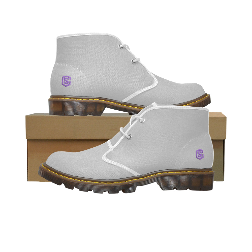 purple Men's Canvas Chukka Boots (Model 2402-1)