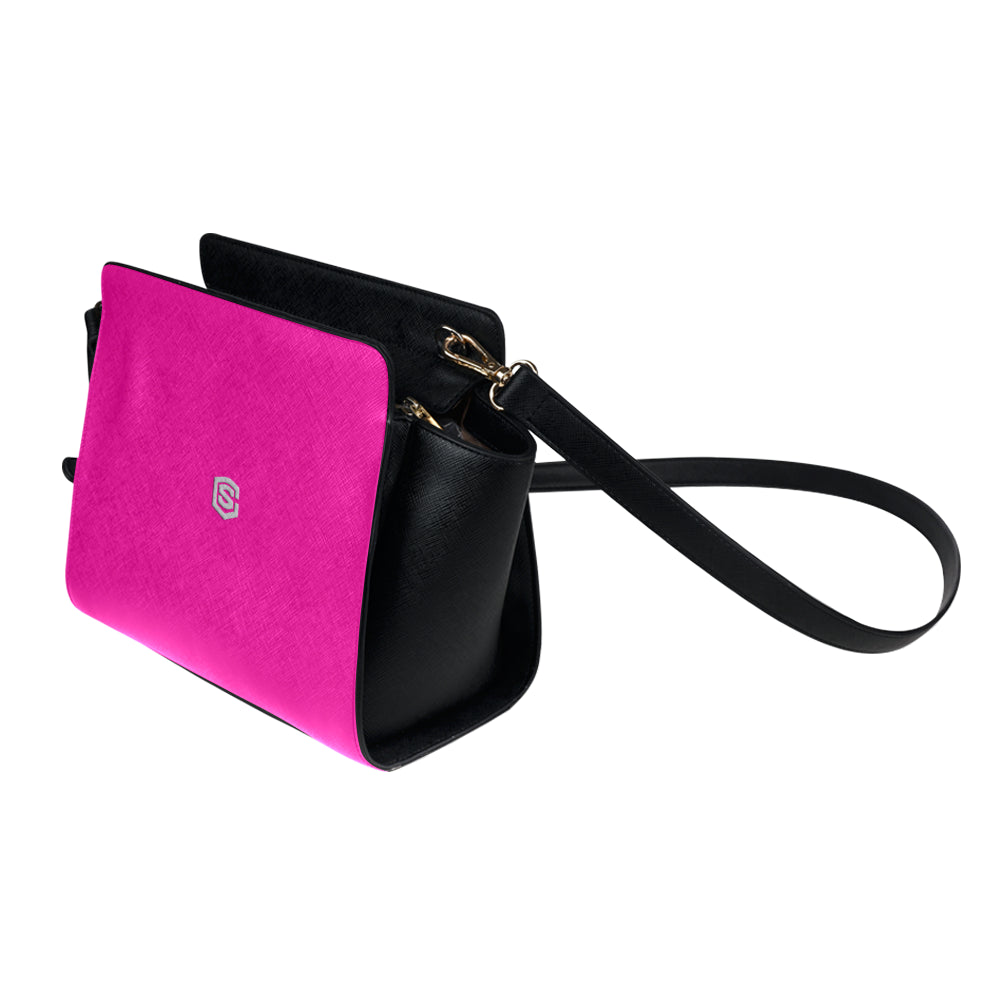 PURPLE SATCHEL BAG silver logo Satchel Bag (Model 1635)