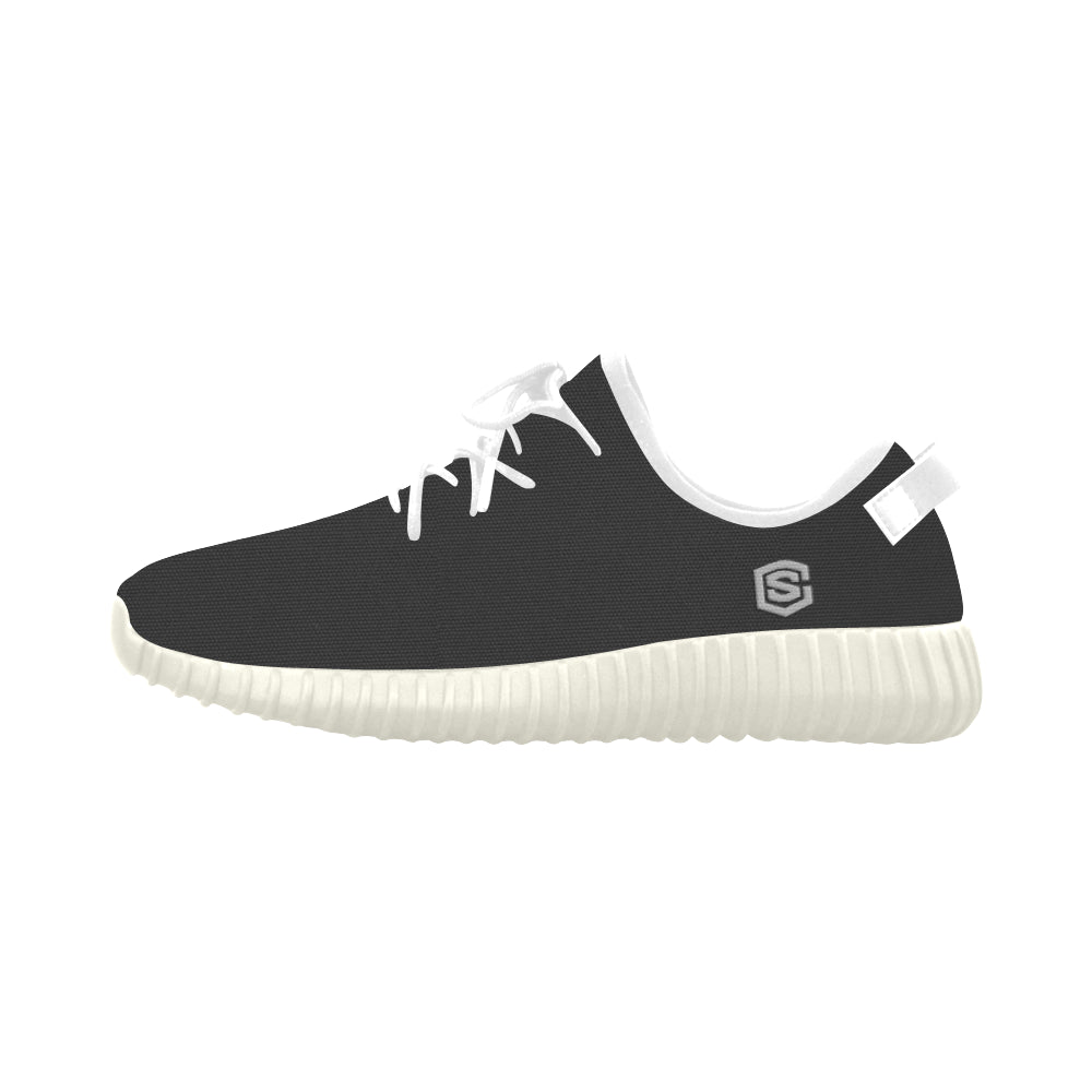 silver logo Grus Women's Breathable Woven Running Shoes (Model 022)