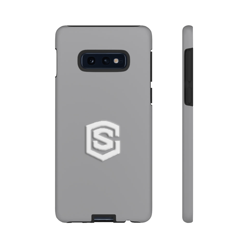 Silver Tough Cases White Logo