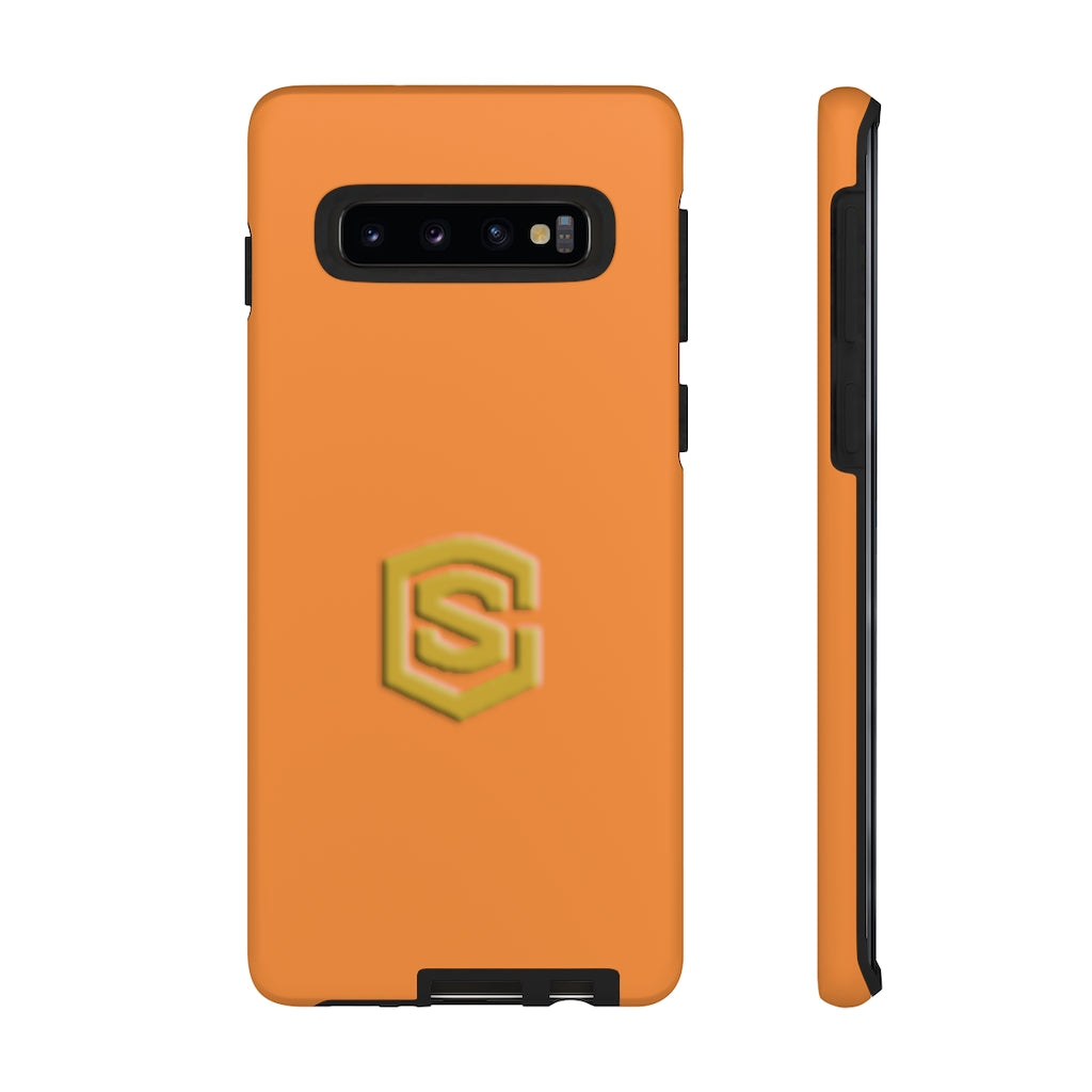 Orange Tough Cases Gold Logo