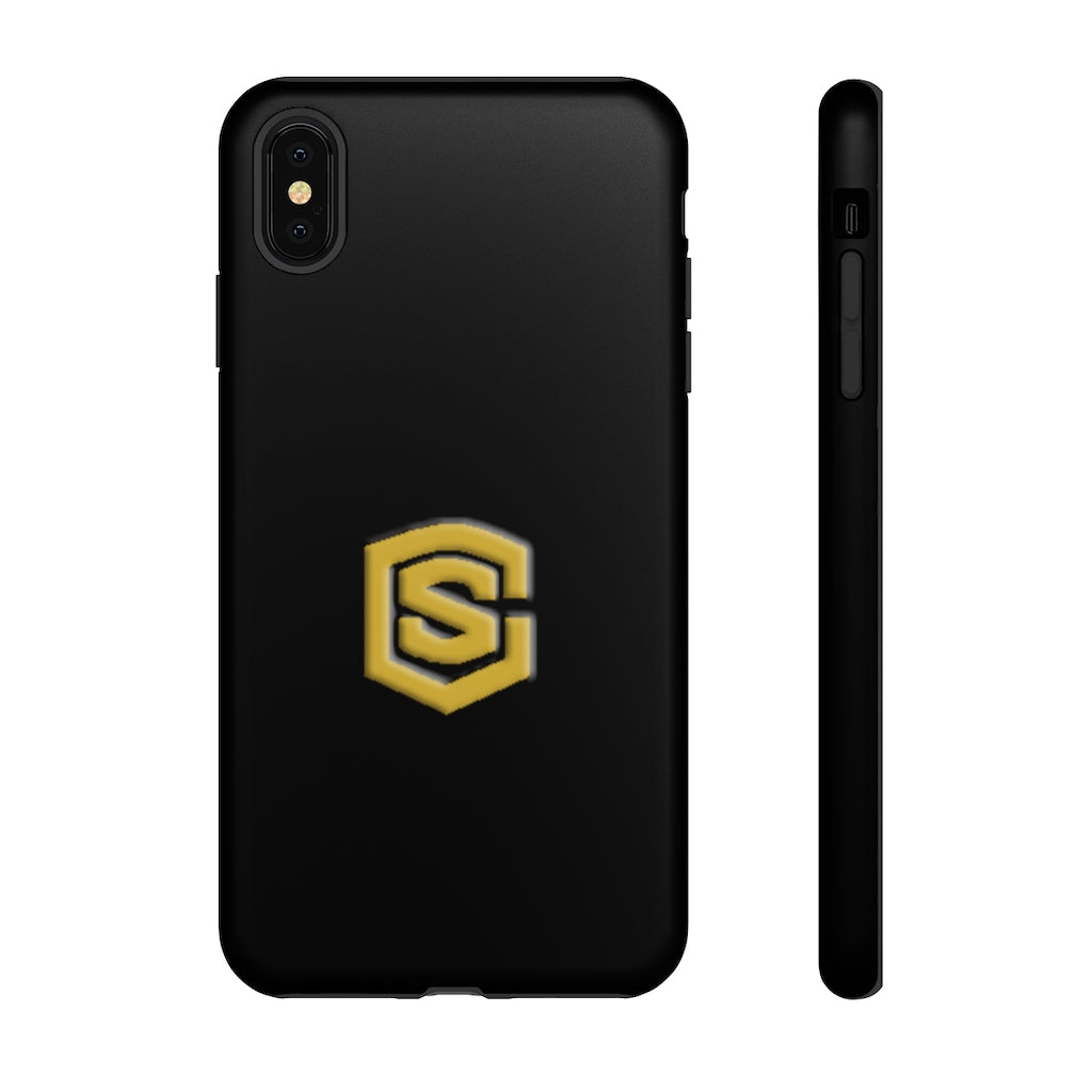 Black Tough Cases Gold Logo