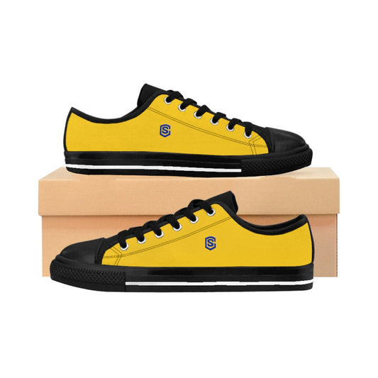 yellow Men's Sneakers - blue logo