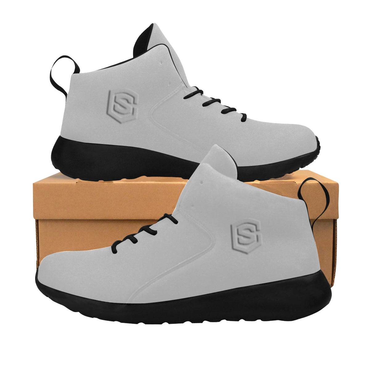 silver logo Men's Chukka Training Shoes (Model 57502)