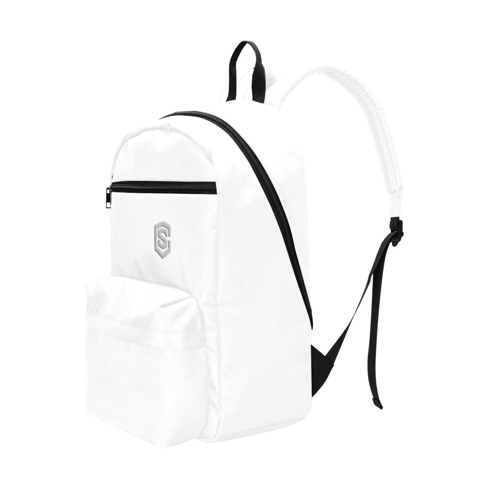 White Travel Backpack With Blue Logo Travel Backpack(Large Capacity)(Model 1691)