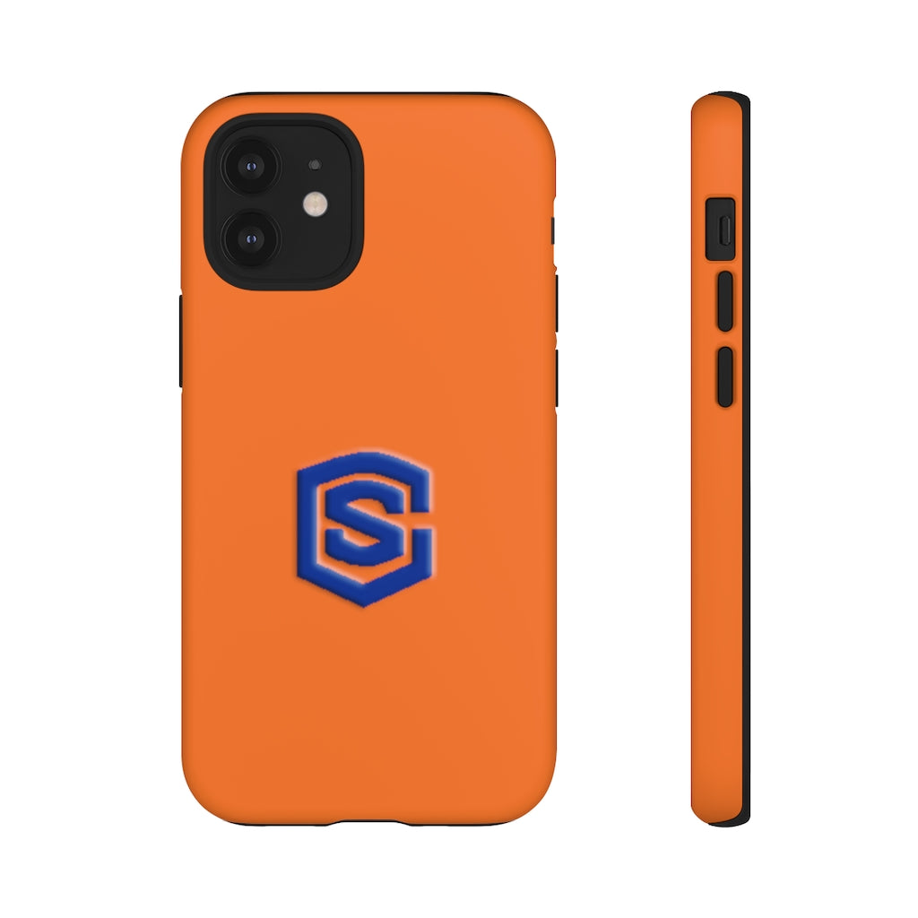 Orange Tough Cases Blue Logo