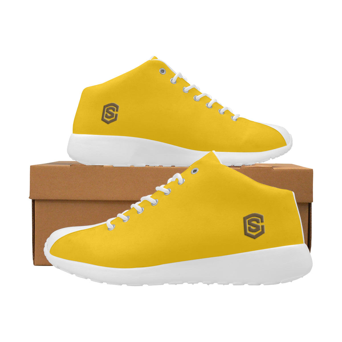 brown logo Men's Basketball Training Shoes (Model 47502)