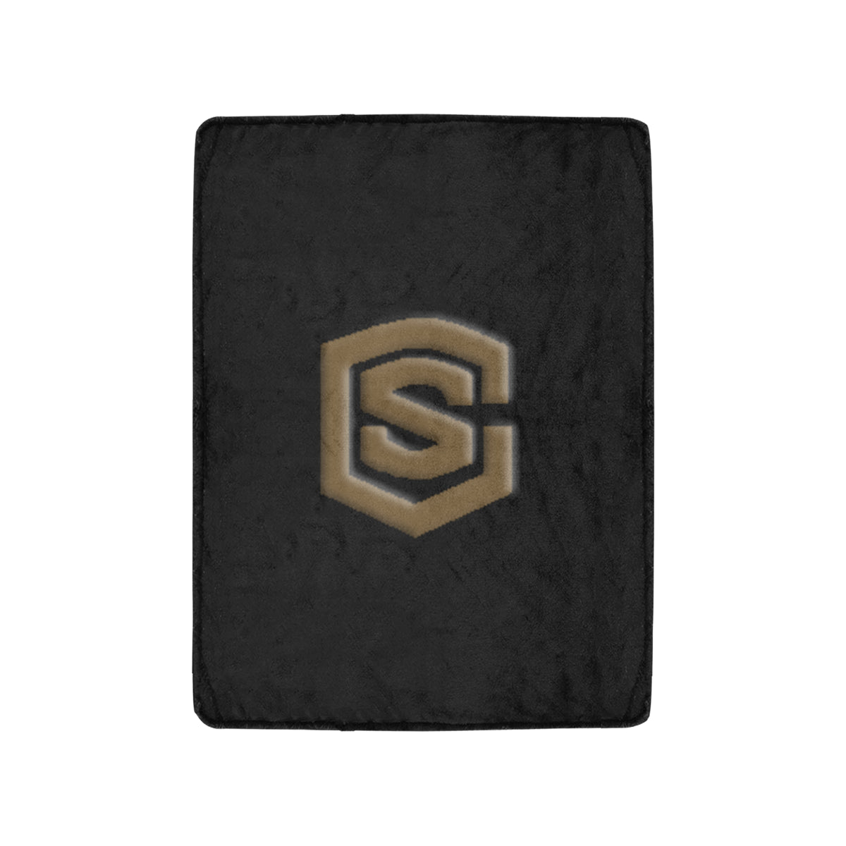 Black Ultra-Soft Micro Fleece Blanket with Brown Logo Ultra-Soft Micro Fleece Blanket 30"x40"