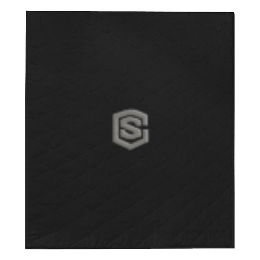 BLACK CISTOM QUILT GRAY LOGO Custom Quilt  70" x 80"