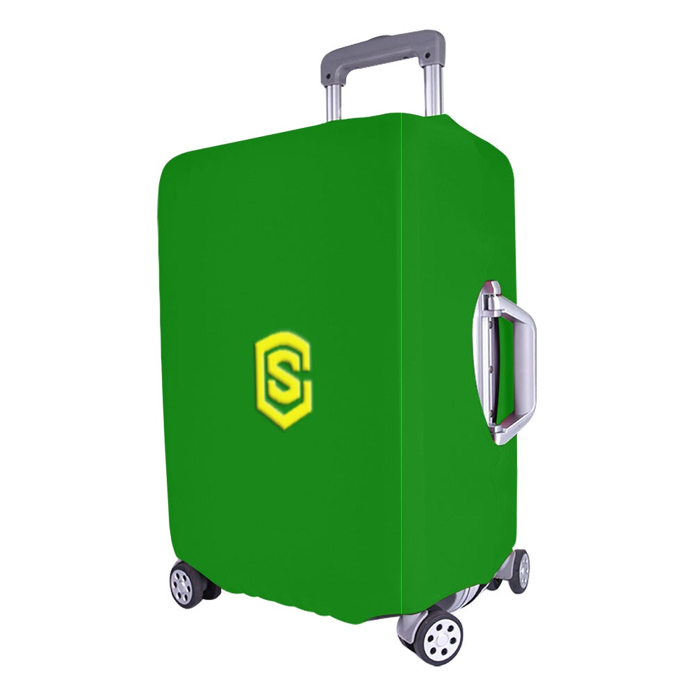 GREEN LUGGAGE COVER WITH YELLOW LOGO Luggage Cover (Large Size) (26"-28")