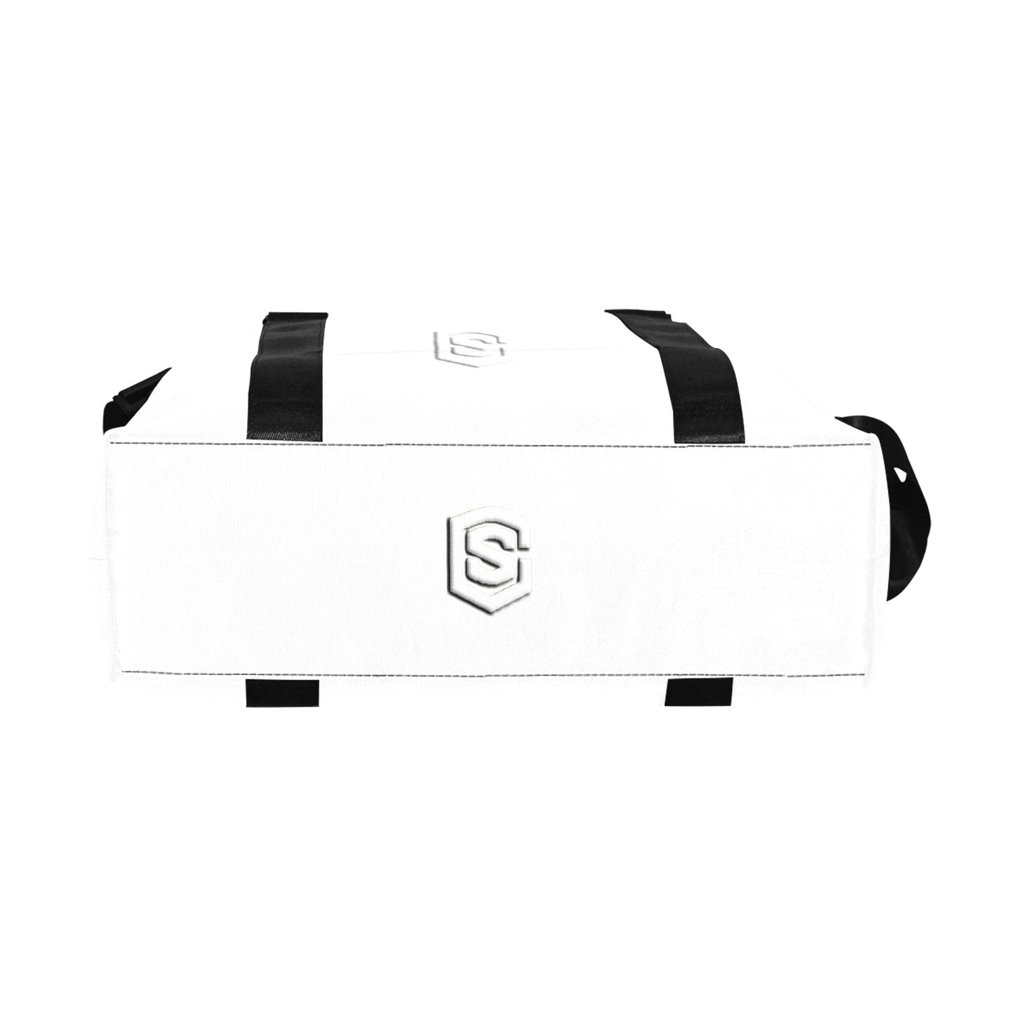 White Large Capacity Duffle Bag With White Logo Large Capacity Duffle Bag(Model1715)