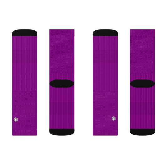 Purple Sublimation Socks with White Logo