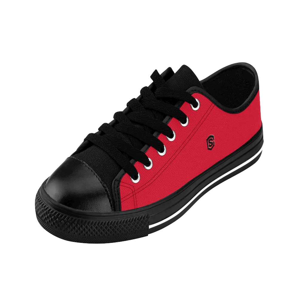 red Men's Sneakers - black logo