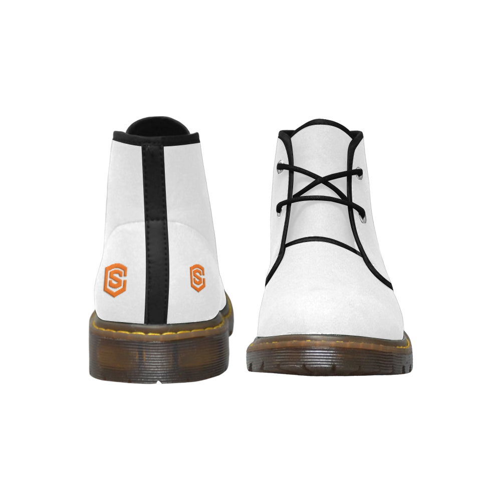 Orange Logo Men's Nubuck Chukka Boots (Model 2402)