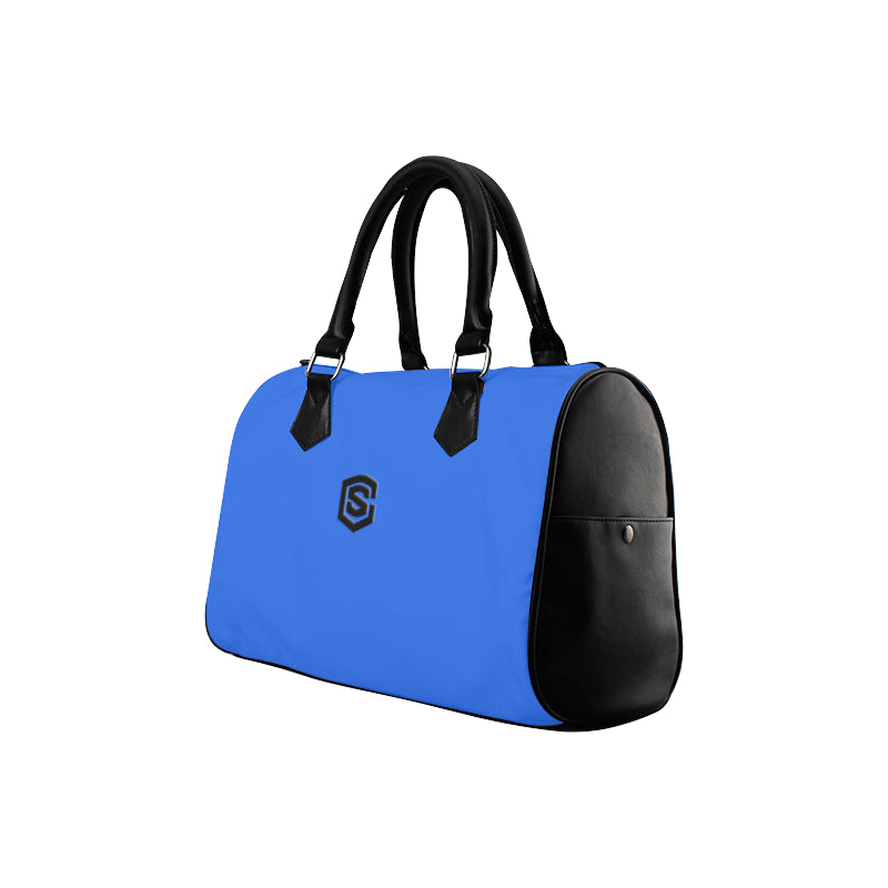BLUE HANDBAG black logo Boston Handbag (Model 1621)