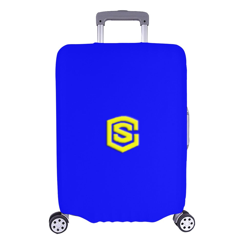 BLUE LUGGAGE COVER WITH YELLOW LOGO Luggage Cover (Large Size) (26"-28")