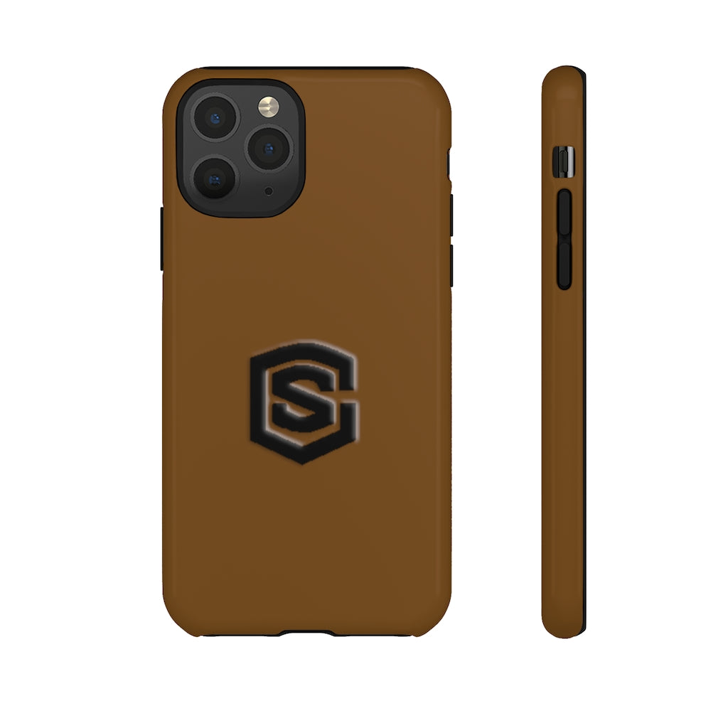 Brown Tough Cases Black Logo
