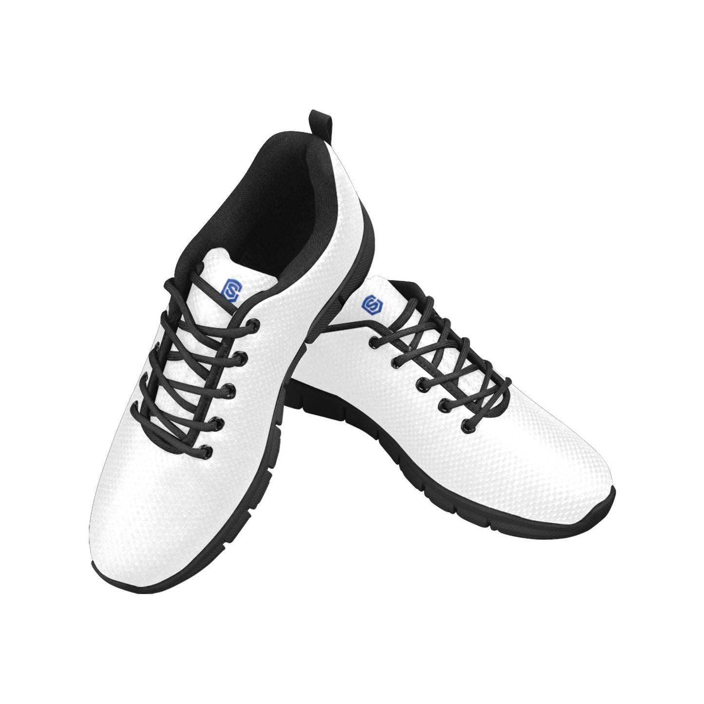 blue logo Men's Breathable Running Shoes (Model 055)