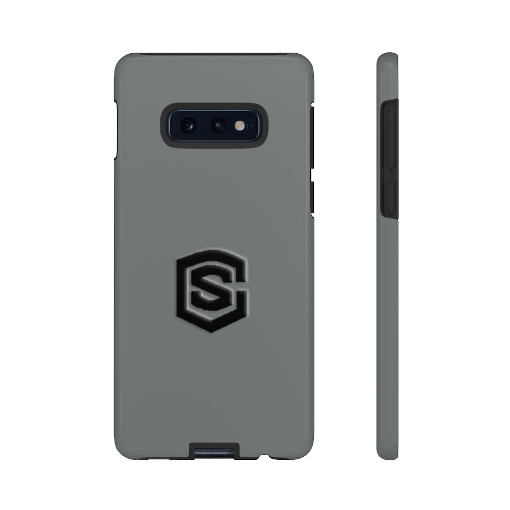 Grey Tough Cases Black Logo