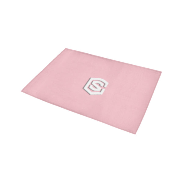 Pink Doormat 24" x 16" (Sponge Material) with White Logo Doormat 24" x 16" (Sponge Material)