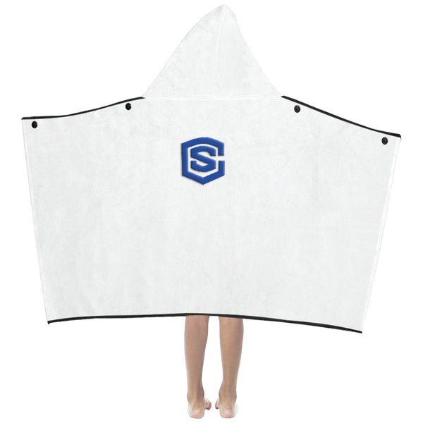 Kids' Hooded Bath Towels with Blue Logo Kids' Hooded Bath Towels