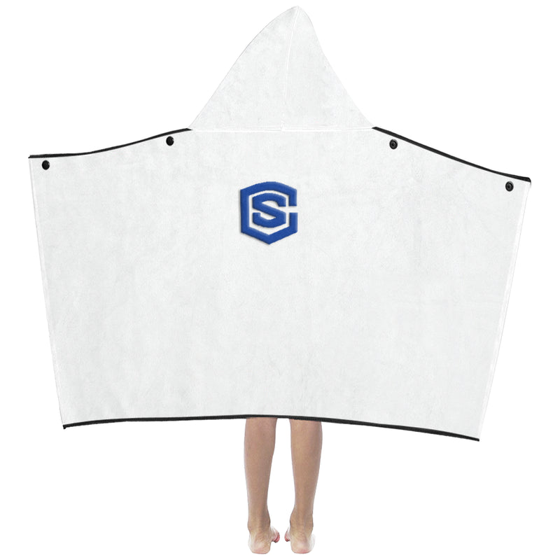 Kids' Hooded Bath Towels with Blue Logo Kids' Hooded Bath Towels