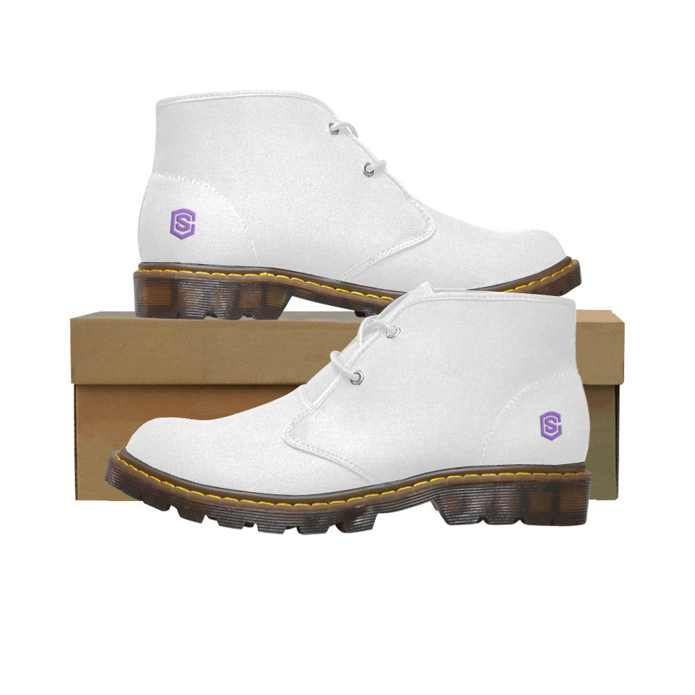 purple Men's Canvas Chukka Boots (Model 2402-1)