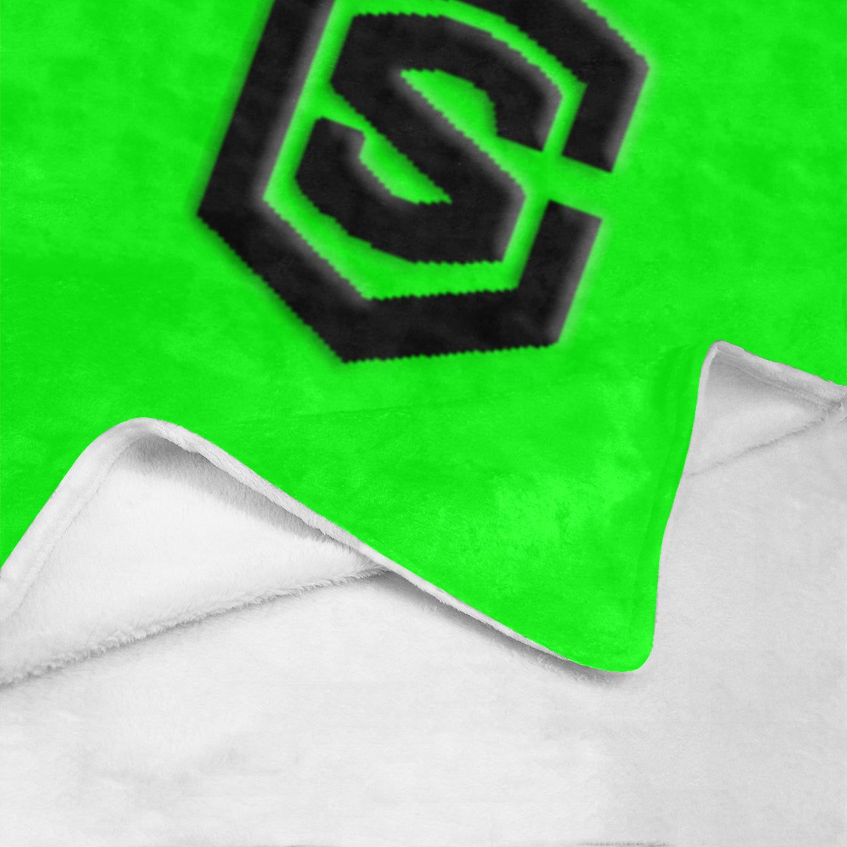 Green Ultra-Soft Micro Fleece Blanket with Black Logo Ultra-Soft Micro Fleece Blanket 30"x40"