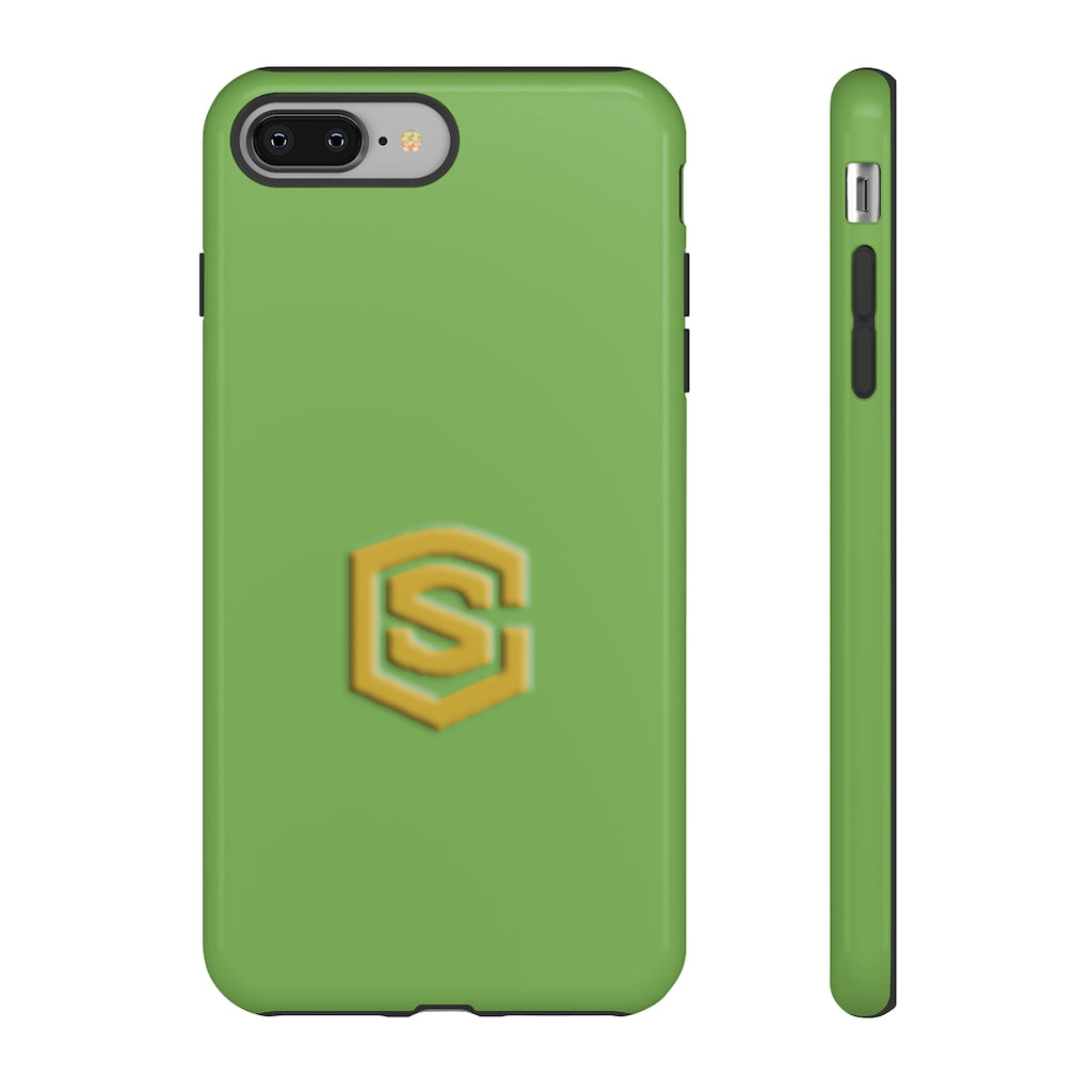 Light Green Tough Cases Gold Logo