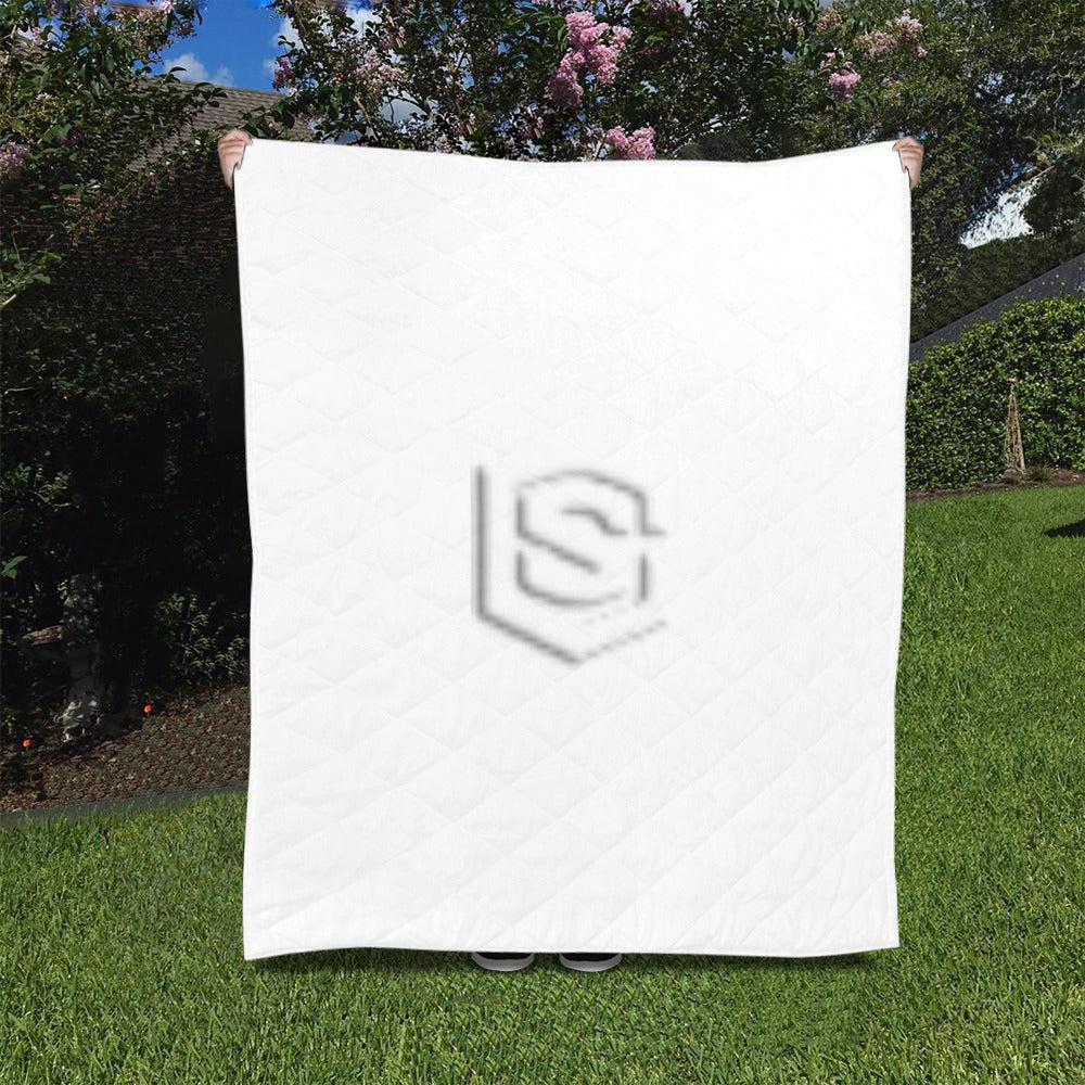 White Custom Quilt White Logo Custom Quilt 50" x 60"
