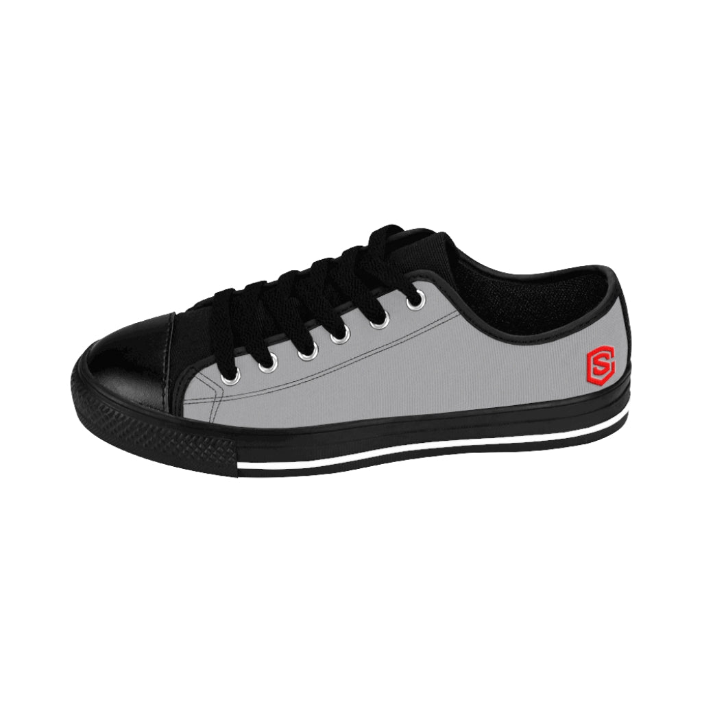grey Women's Sneakers Red logo
