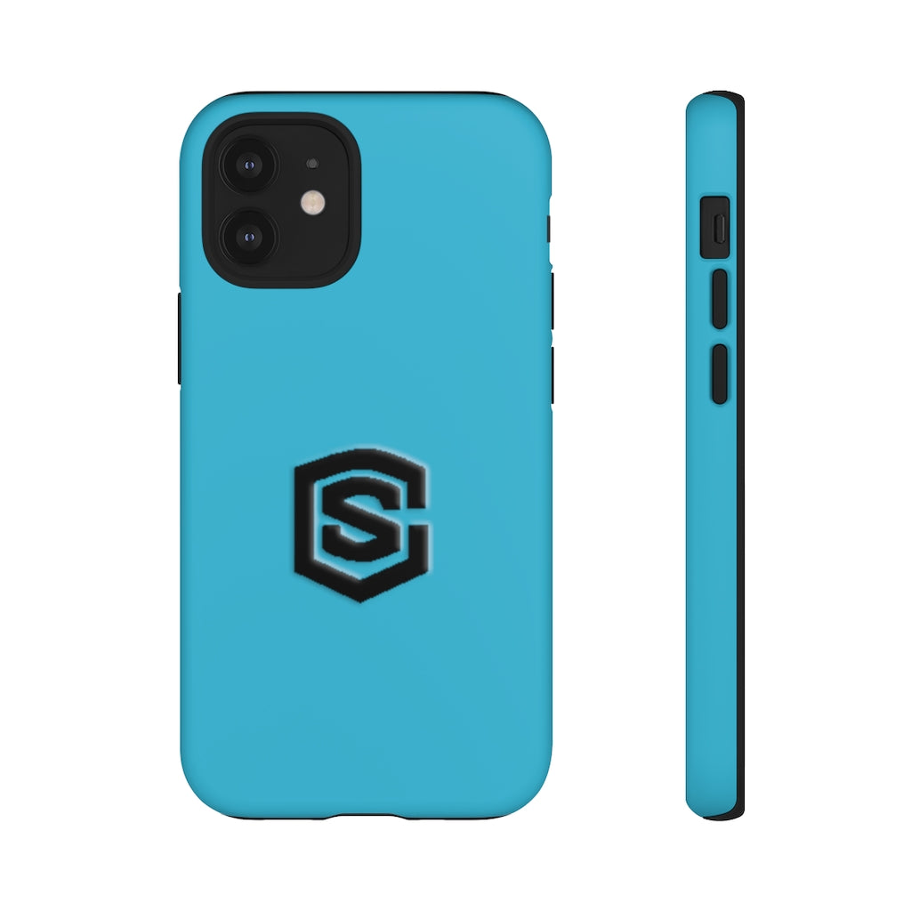 Blue Tough Cases Black Logo
