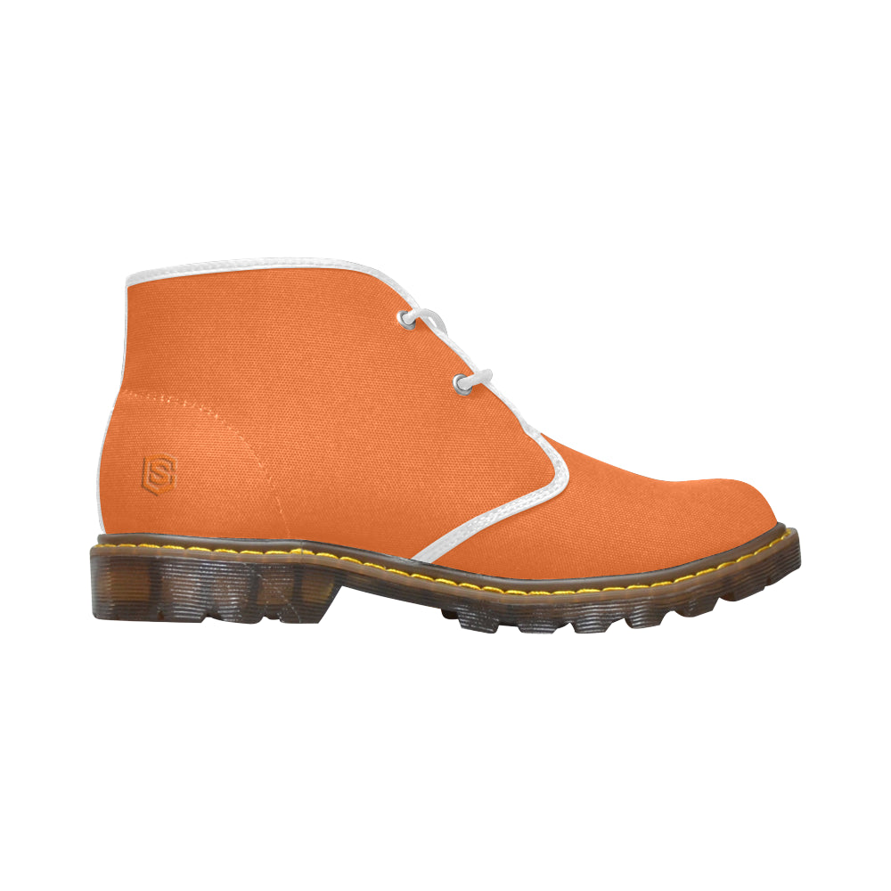 orange Men's Canvas Chukka Boots (Model 2402-1)