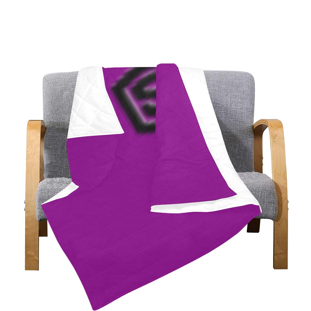 Purple Quilt with Black Logo Custom Quilt  70" x 80"