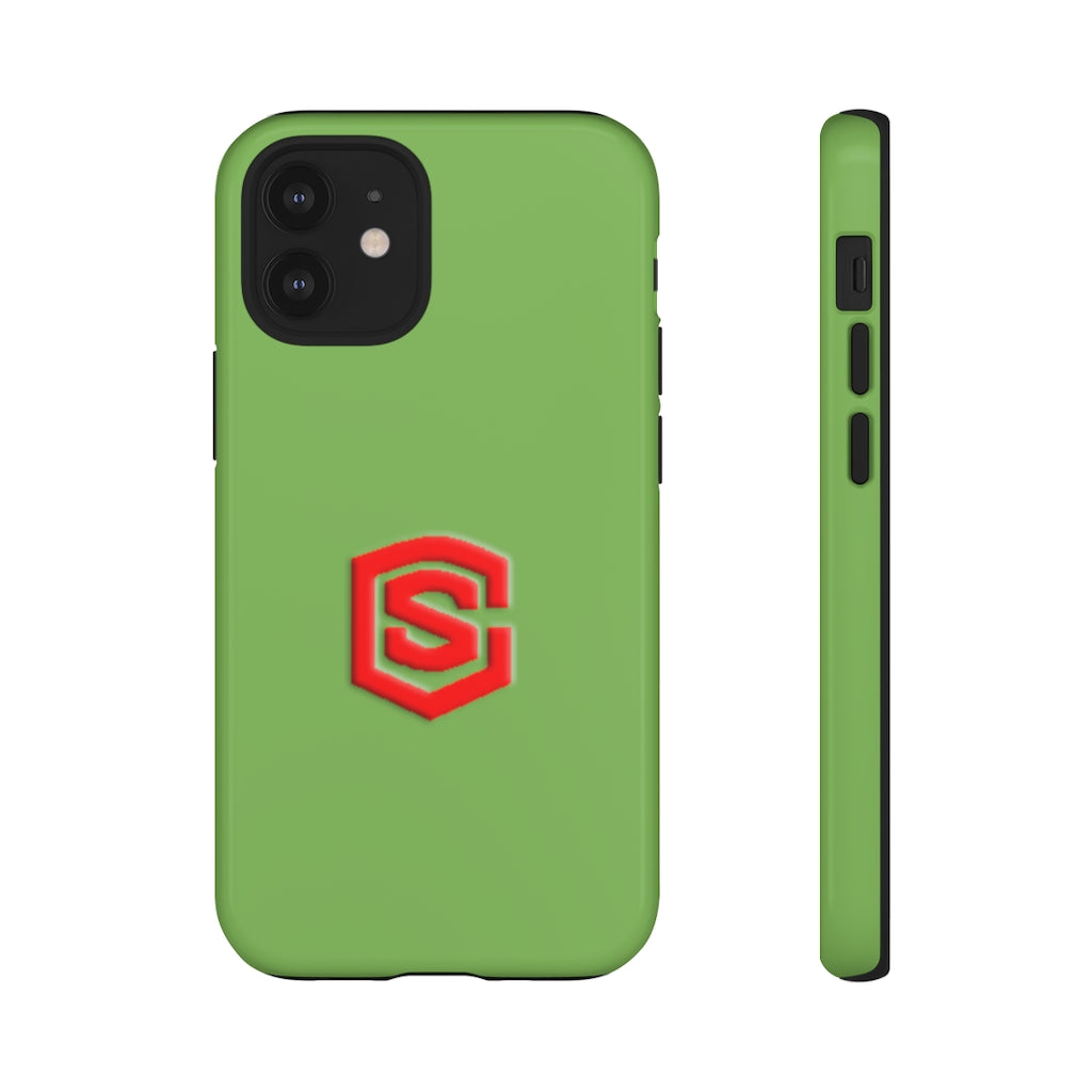 Green Tough Cases Red Logo