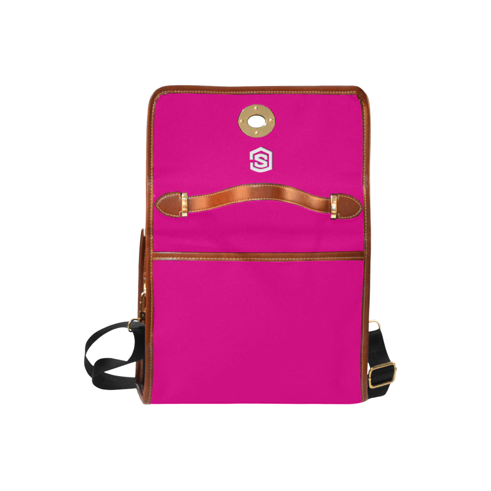 STRONG SCARLET WATERPROOF CANVAS BAG white logo Waterproof Canvas Bag/All Over Print (Model 1641)