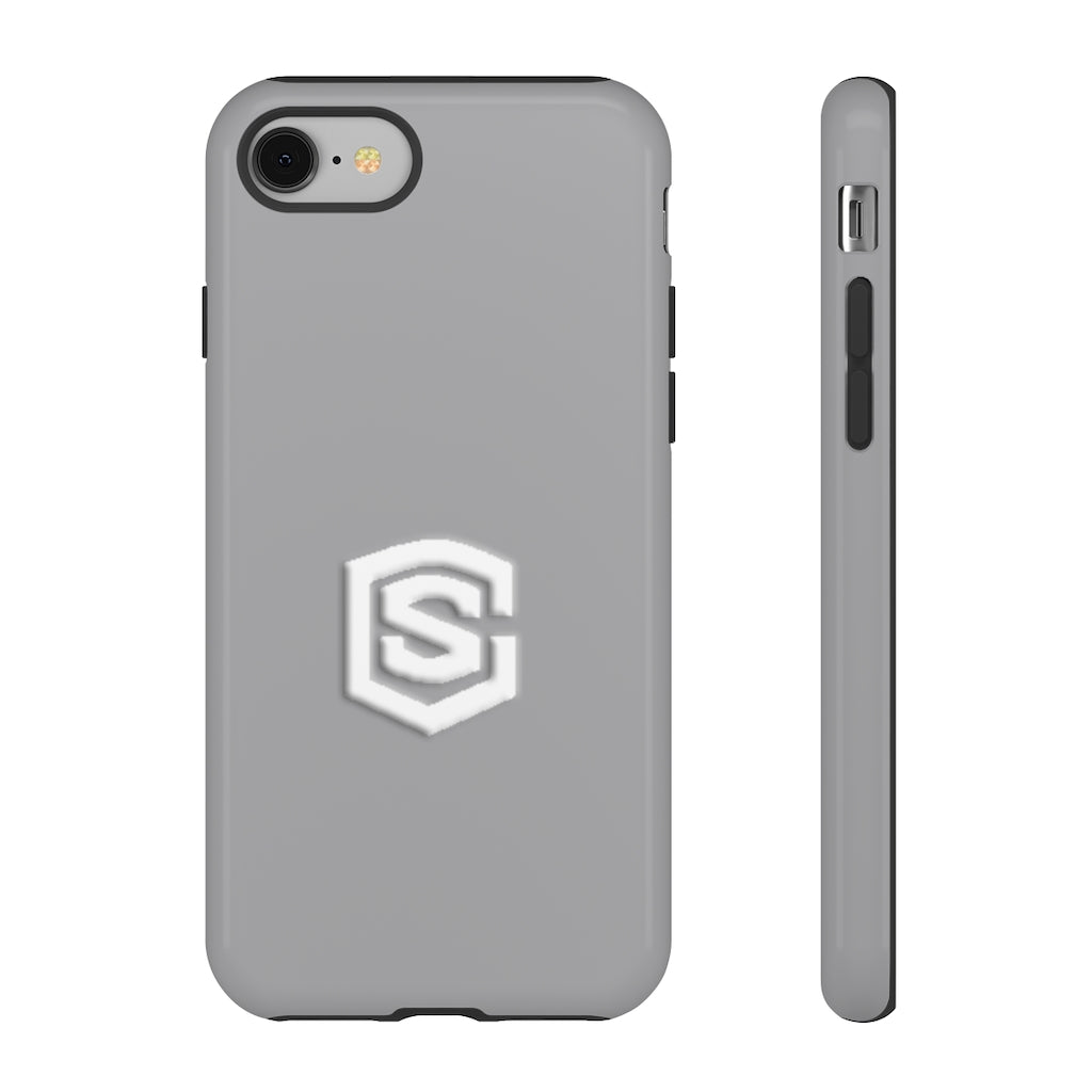 Silver Tough Cases White Logo